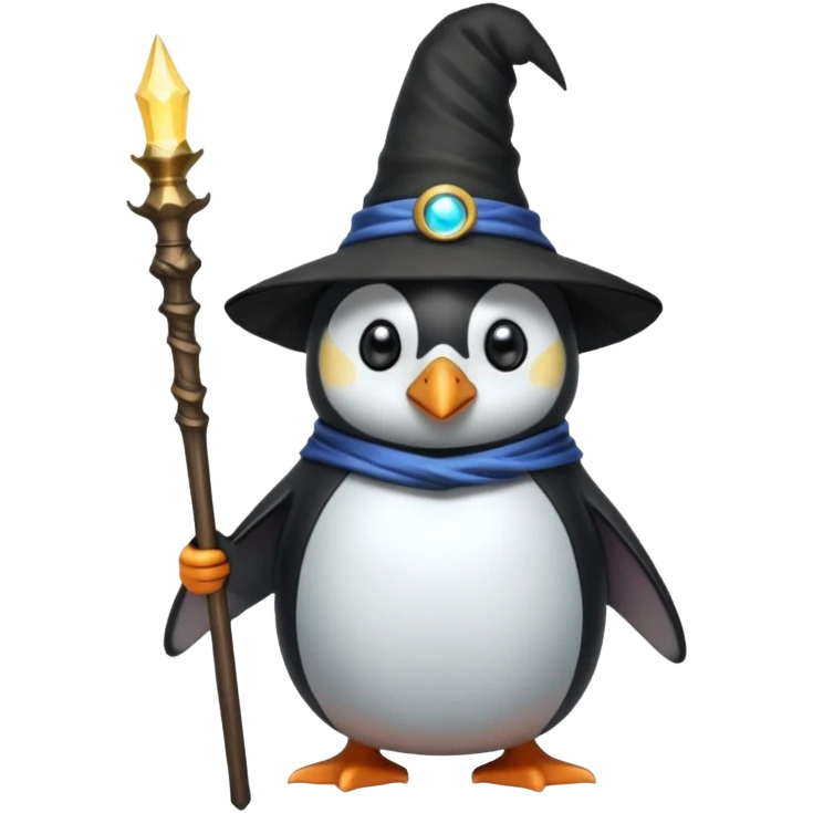Penguin Wizard emoji