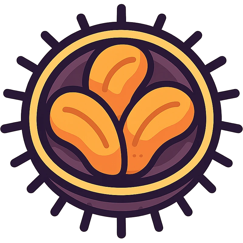 uni sea urchin seafood, icon style, soft rounded edges, subtle shading emoji