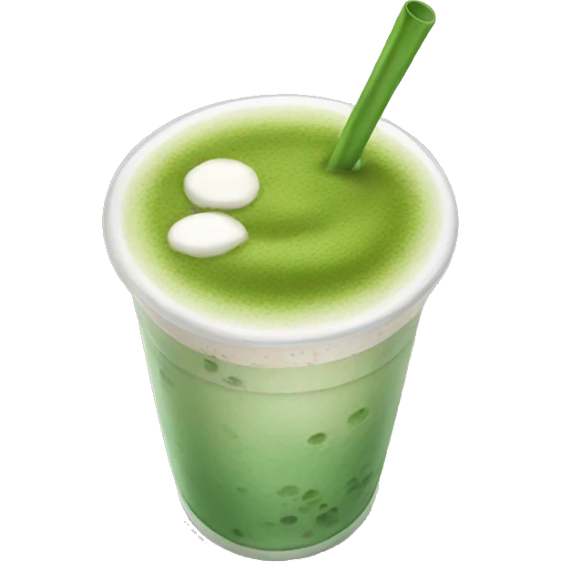Ice matcha latte  emoji
