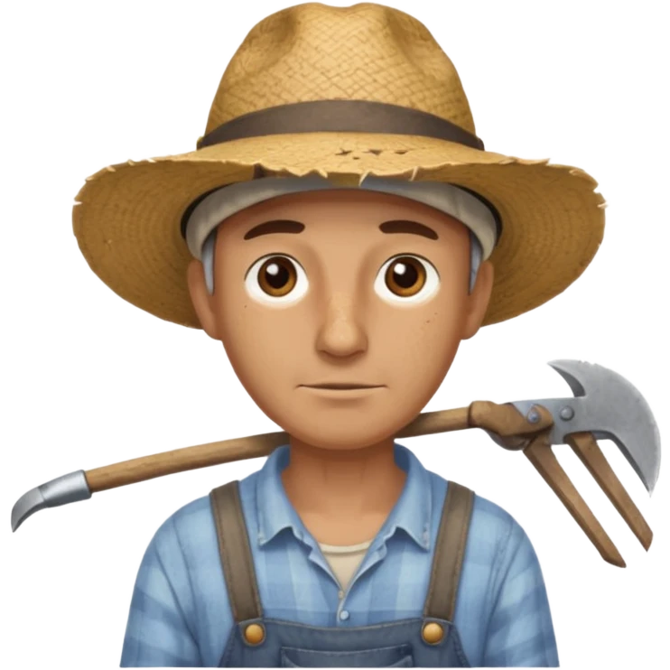 man plowing a field emoji
