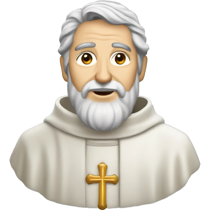 Saint Peter the first pope (with a beard and gray hair) emoji
