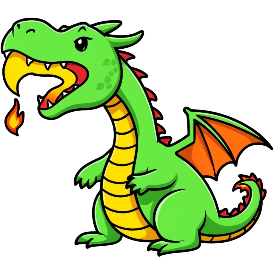Dragon breathing fire emoji