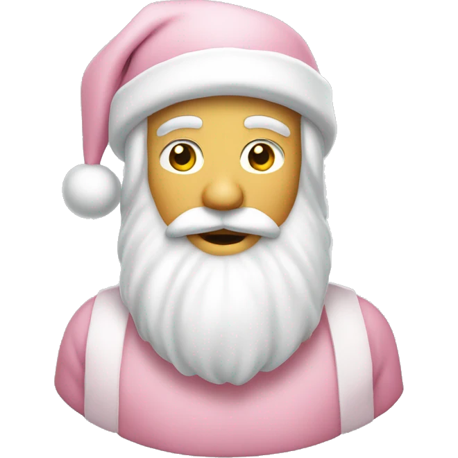 White light pink Santa clause emoji