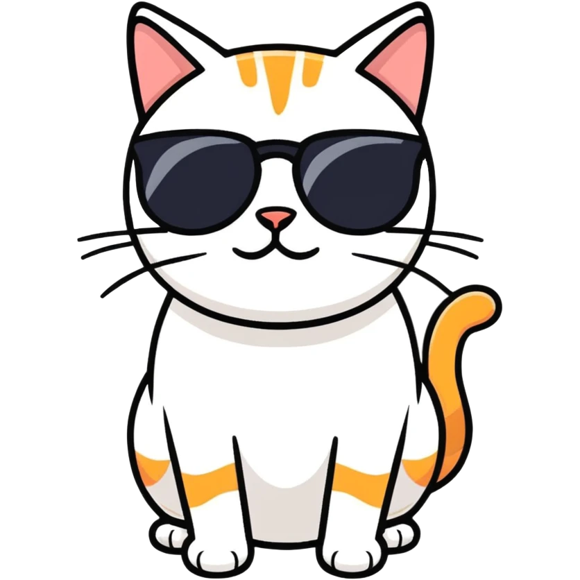 Cat with sunglasses emoji