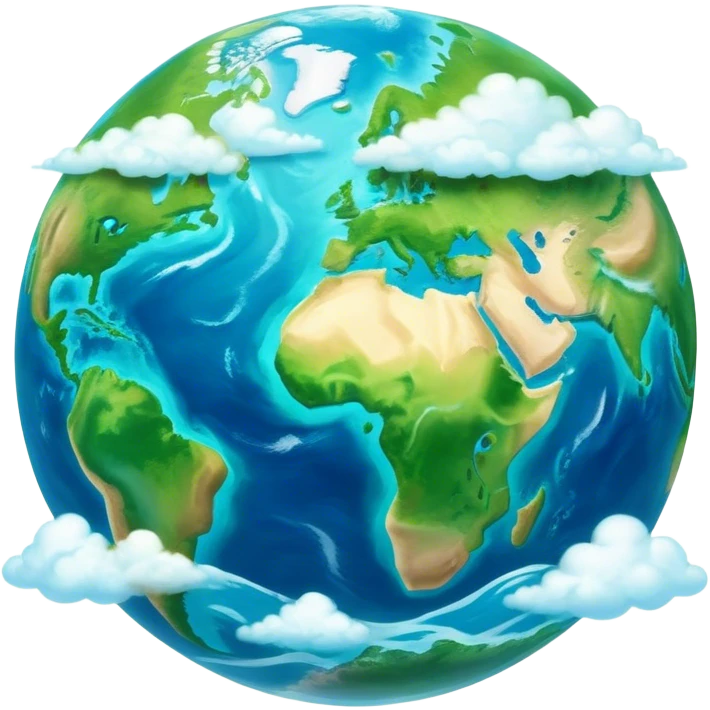 Cinematic Realistic Earth, depicted with vibrant blue oceans, clouds, and lush green continents rendered in exquisite detail, high shine, and a soft radiant glow that captures the dynamic, life-sustaining beauty of our home planet. emoji
