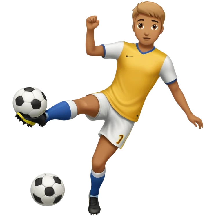 soccer player kicking a ball emoji