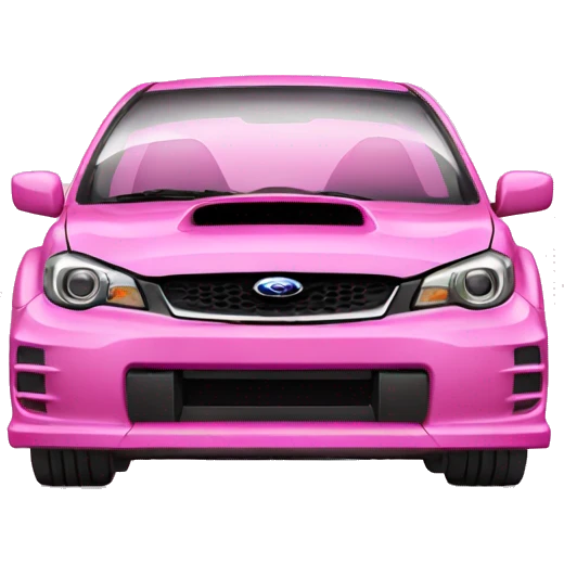Pink Subaru wrx emoji