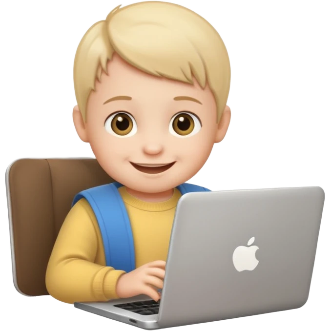 A baby DEVELOPER WITH A laptop emoji