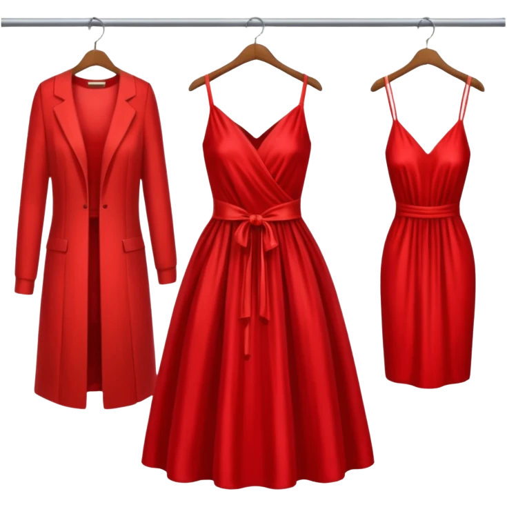 open wardrobe with dress hanging inside emoji