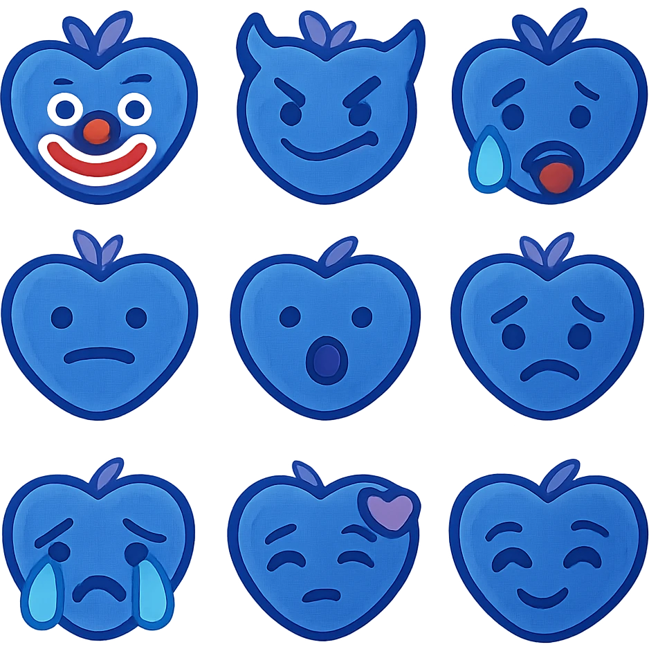 blueberry heart emoji