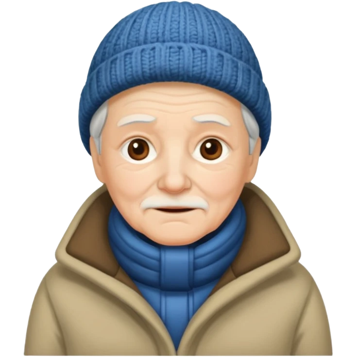 elderly winter emoji