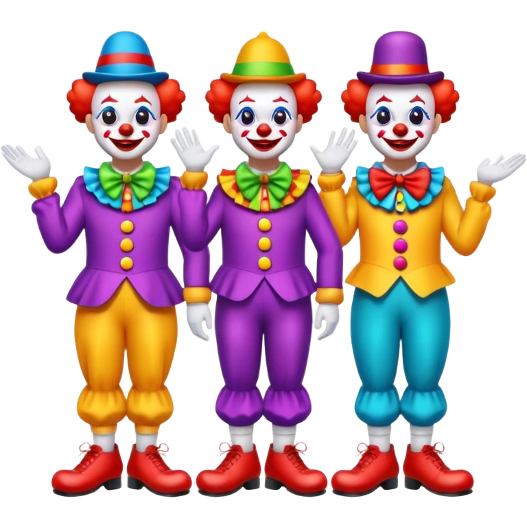Three clowns  emoji