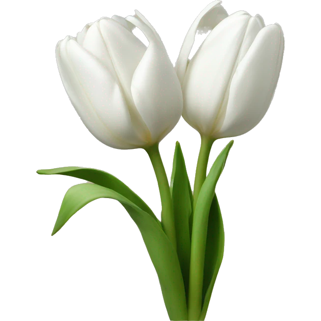 White tulips emoji