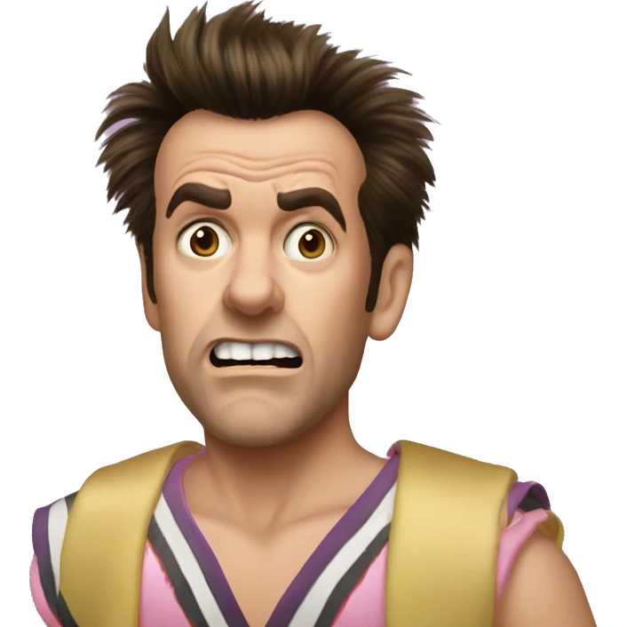 Ace Ventura is scared because of bats emoji