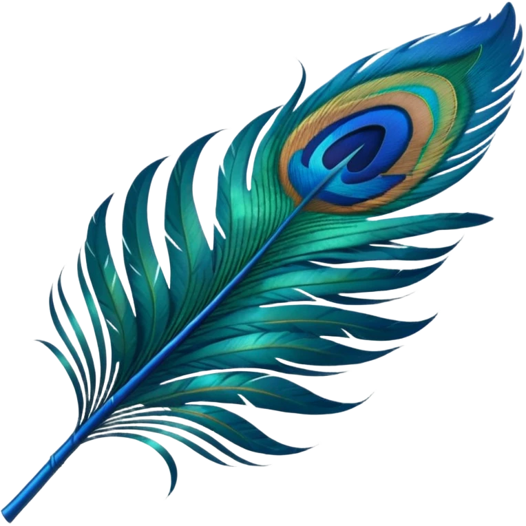 Peacock feather emoji