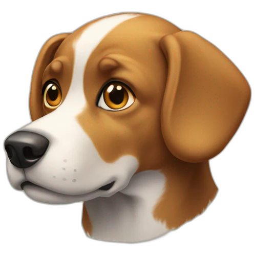 Curious dog in solitude  emoji