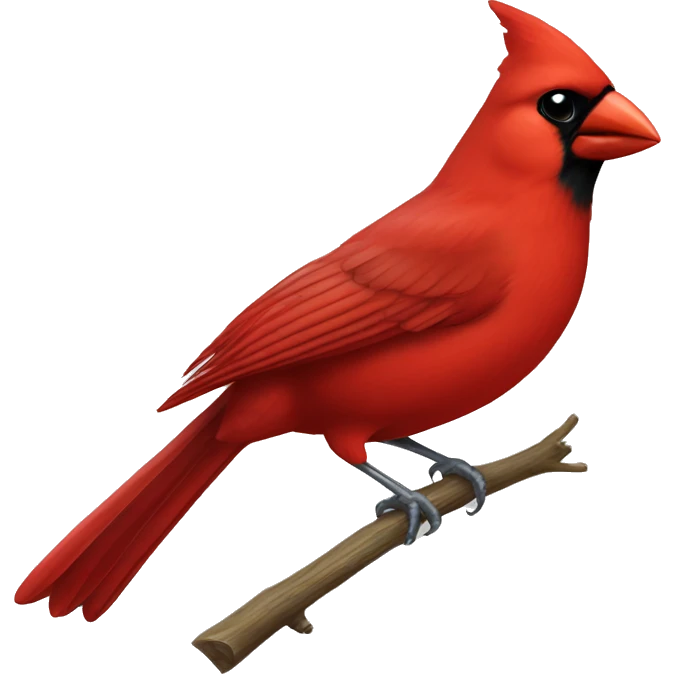 Cardinal bird emoji