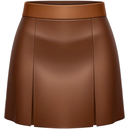 Mini Brown leather skirt emoji