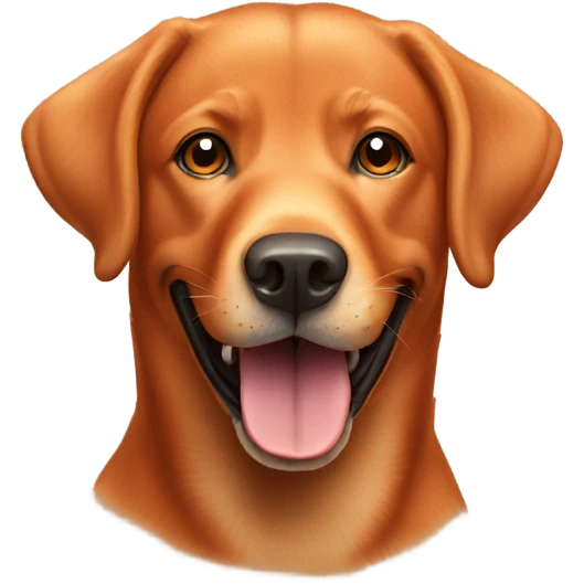 Labrador fox red happy, portrait emoji