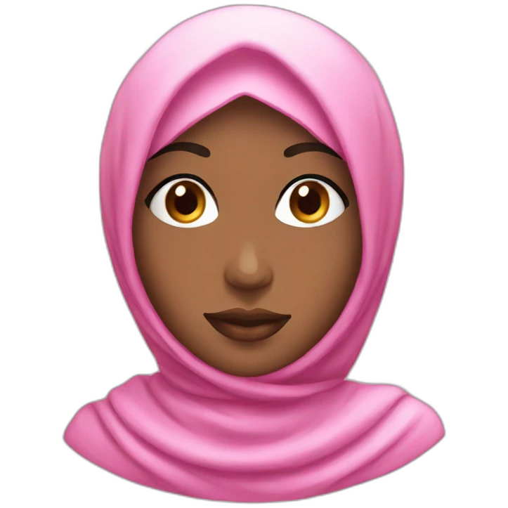pink love hijab emoji