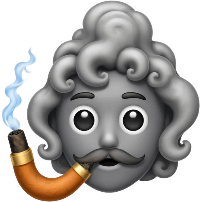 smoke coming out of a blunt emoji