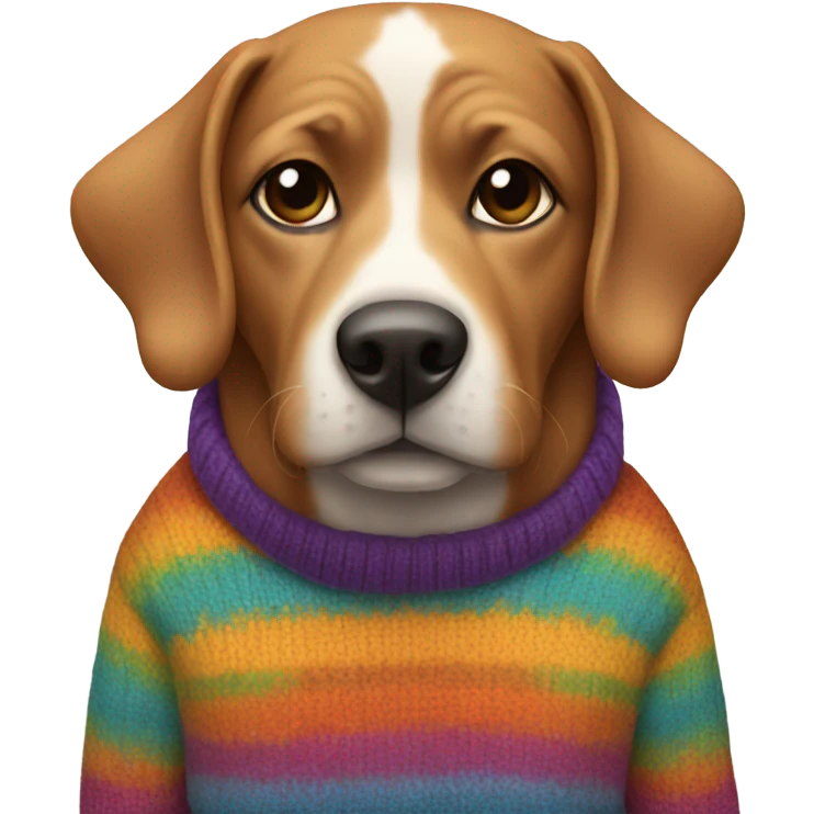 Dog wearing something emoji