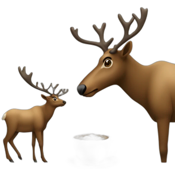a caribou working as a coffee barista emoji