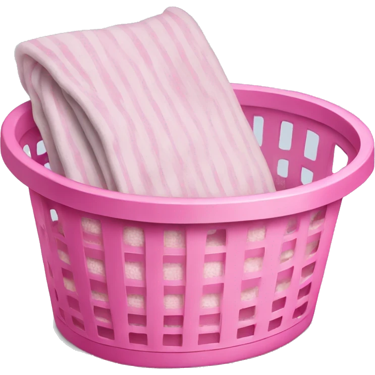 Pink laundry basket emoji