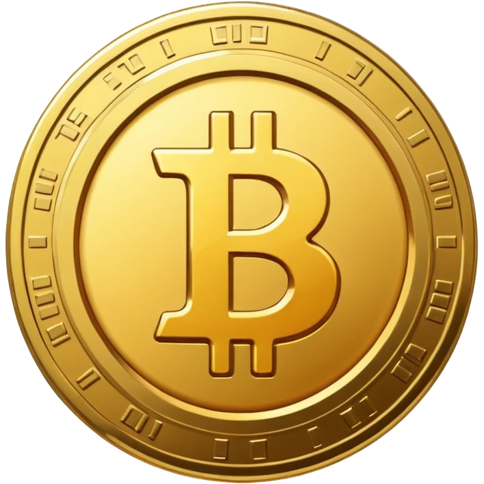 make a golden crypto bitcoin coin emoji