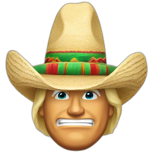 Donald Trump with a mexican hat emoji