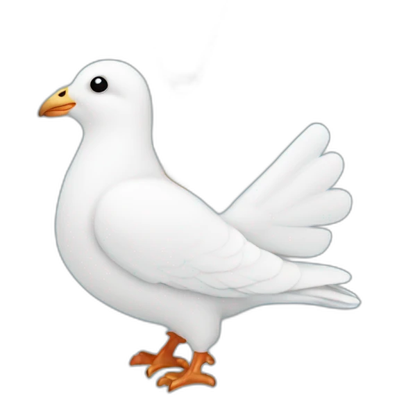 white pigeon necklace emoji