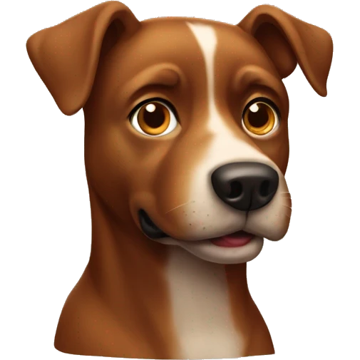 a fully brown dog emoji