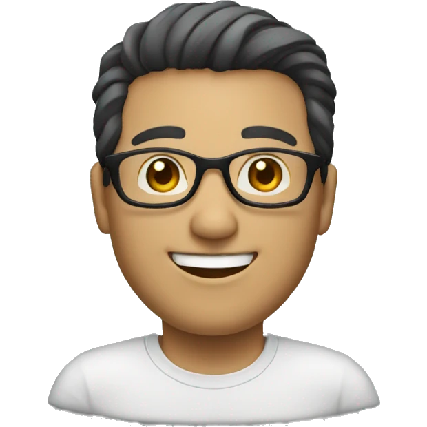 smiling face of a light-skinned man with dark glasses emoji