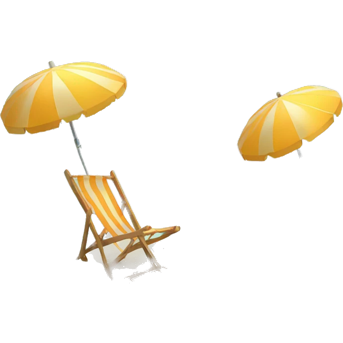 beach umbrella and chairs emoji