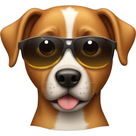 Dog wearing sunglasses  emoji