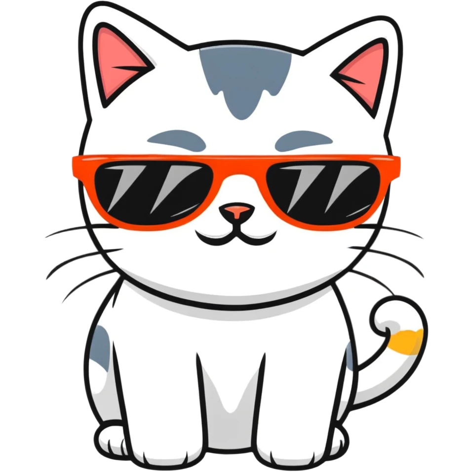 Cat with sunglasses emoji