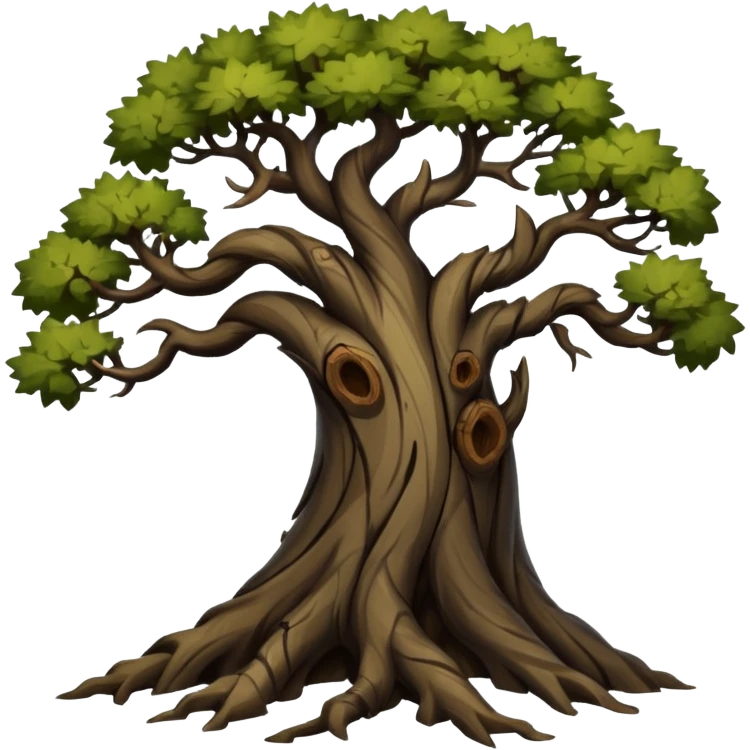 dark old deep tangled cracking trees  emoji