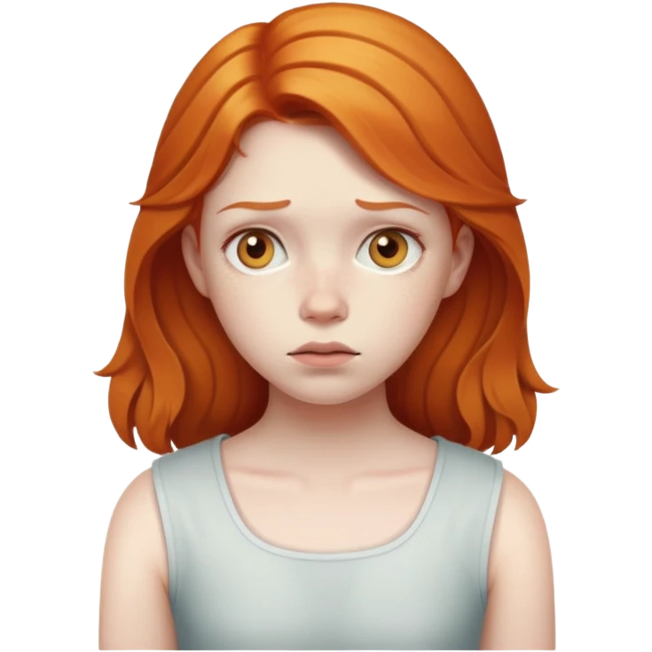 Ginger girl getting left behind  emoji