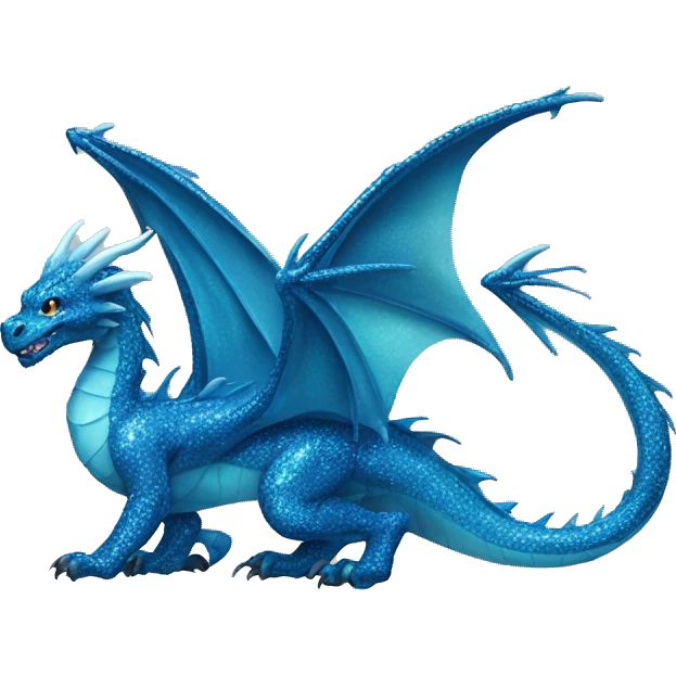 blue sparkly dragon  emoji
