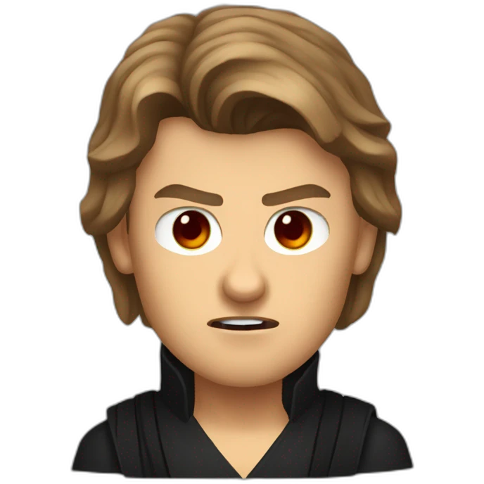 Anakin Skywalker angry with blood eyes emoji