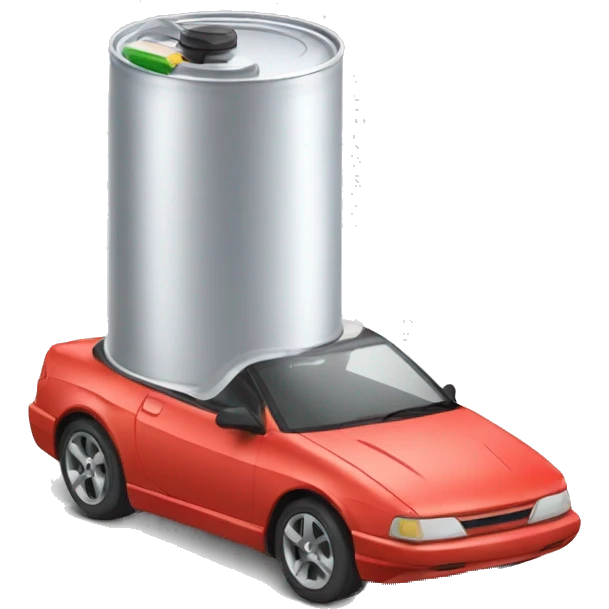 car fluid canister with label emoji