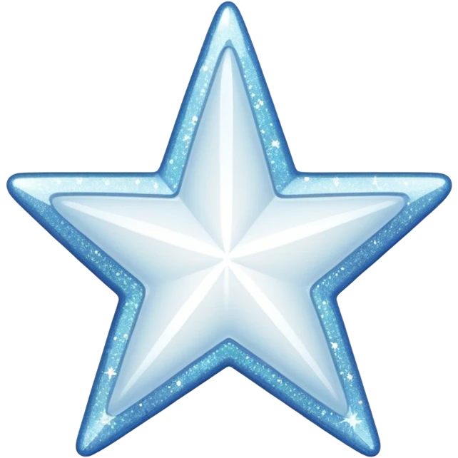 glitter white star emoji