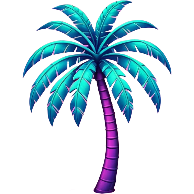  art vapor wave palm tree emoji