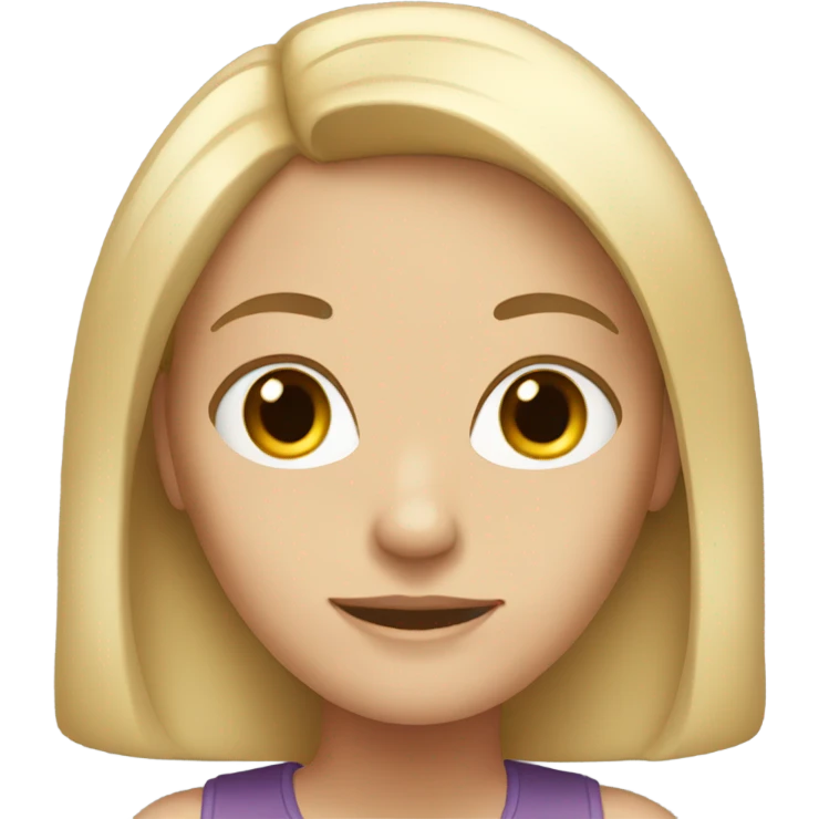 white woman, with shoulder-length dark hair emoji