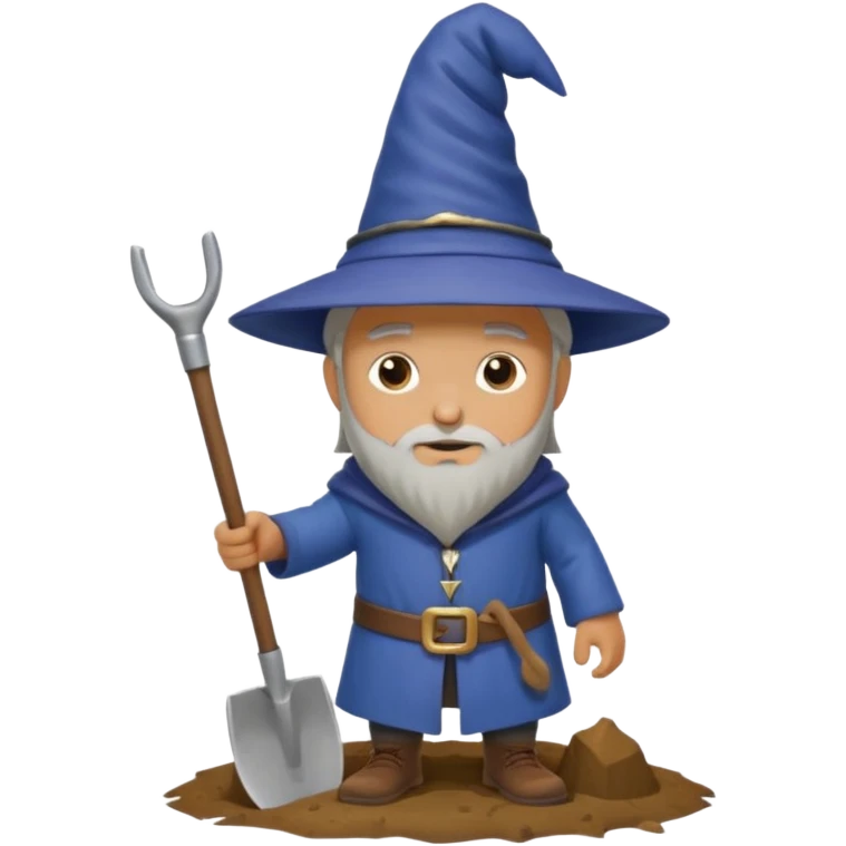 a wizard digging a hole emoji