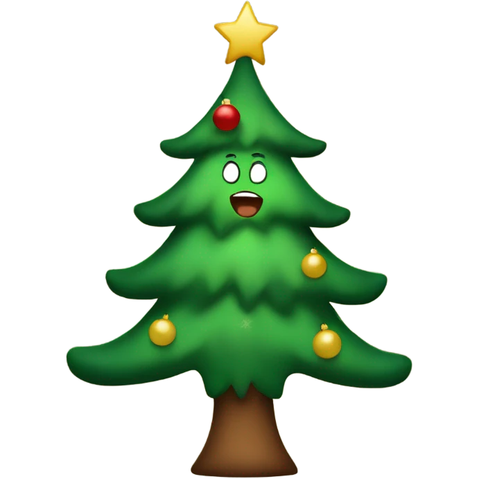 Singing Christmas tree emoji