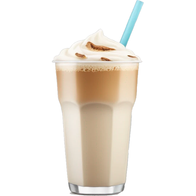 Oat milk coffe with ice emoji