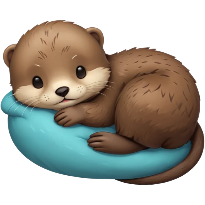 kawaii otter sleeping emoji