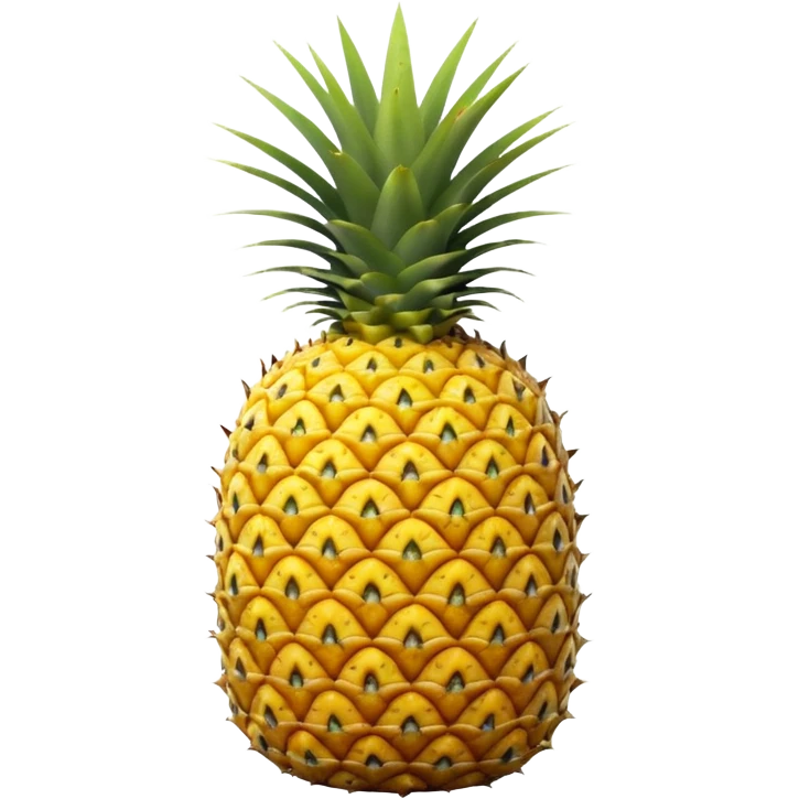 A pineapple flipped 180 degrees clockwise around the z axis   emoji