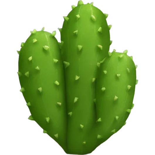 single flat Nopal without pot emoji
